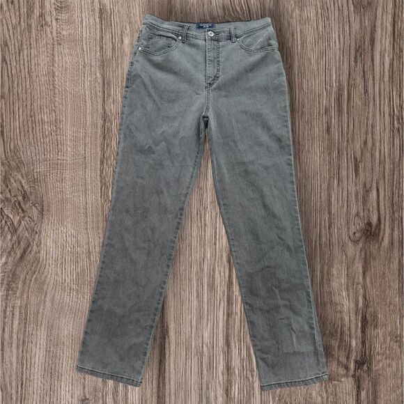 Charter Club Jean Shop Classic Straight Stretch Grey Hi Rise Jeans - Picture 1 of 5